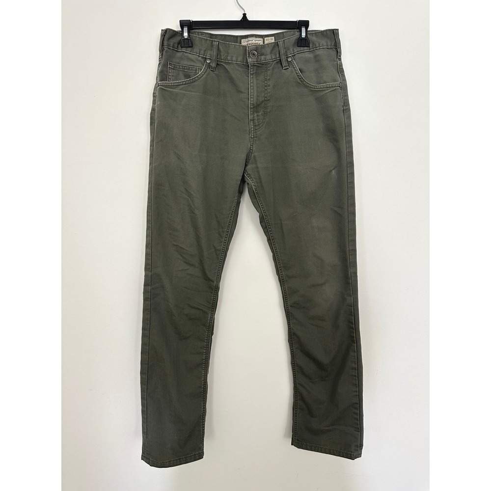 Patagonia Jeans Men 33x30 Straight Green Performance Organic Twill Cotton 56490